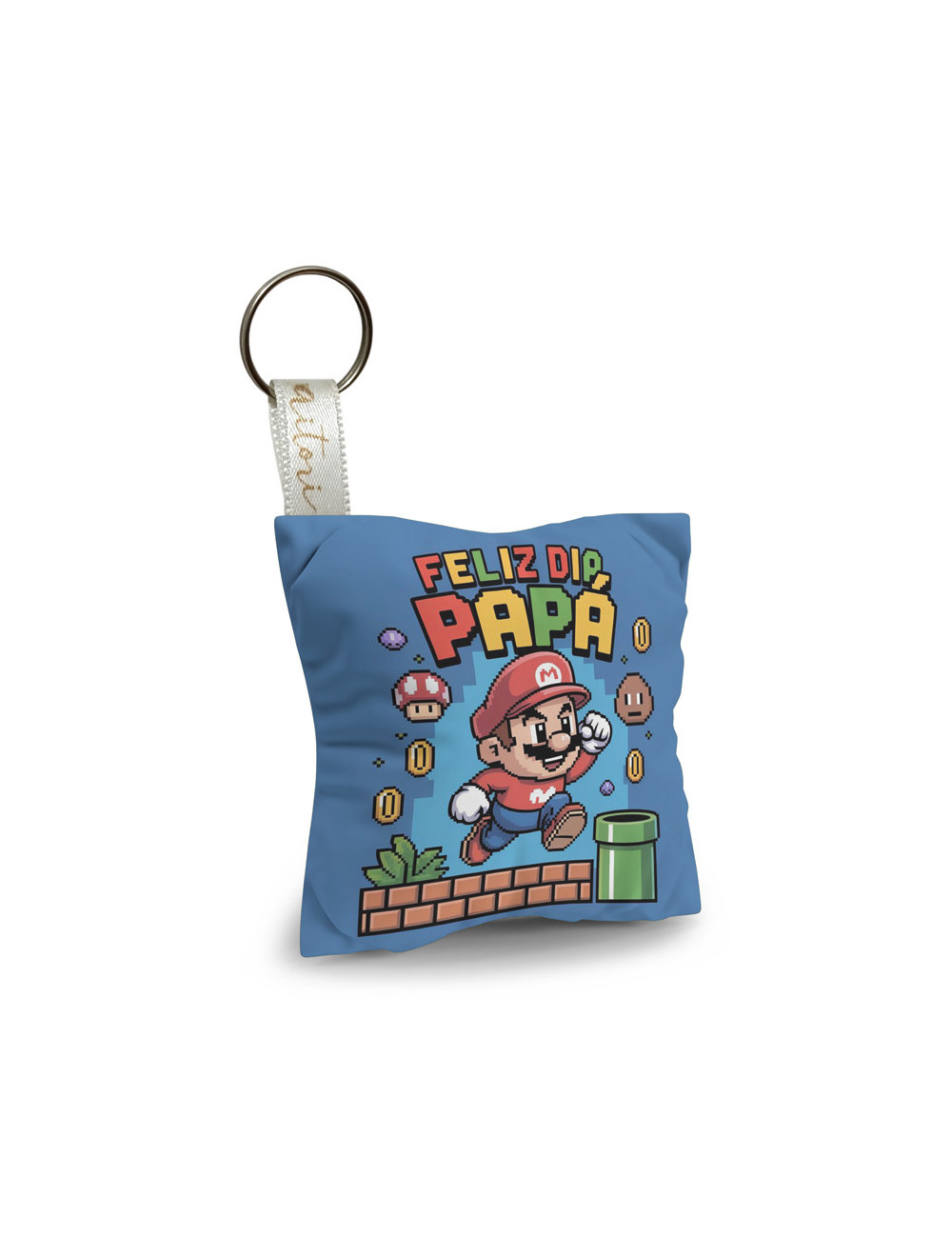 Llavero Mini Cojín Mario